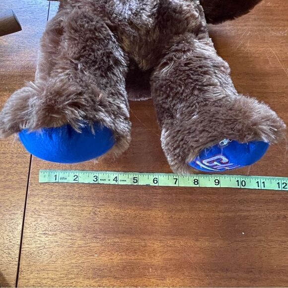 NWT Build A Bear NFL New York Giants Plush Bear Brown Red Blue - Picture 13 of 14